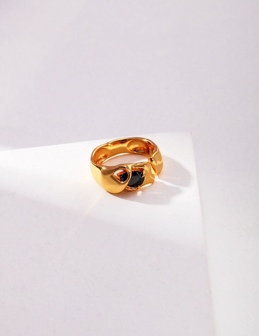 Schwarzer Spinell-Bandring