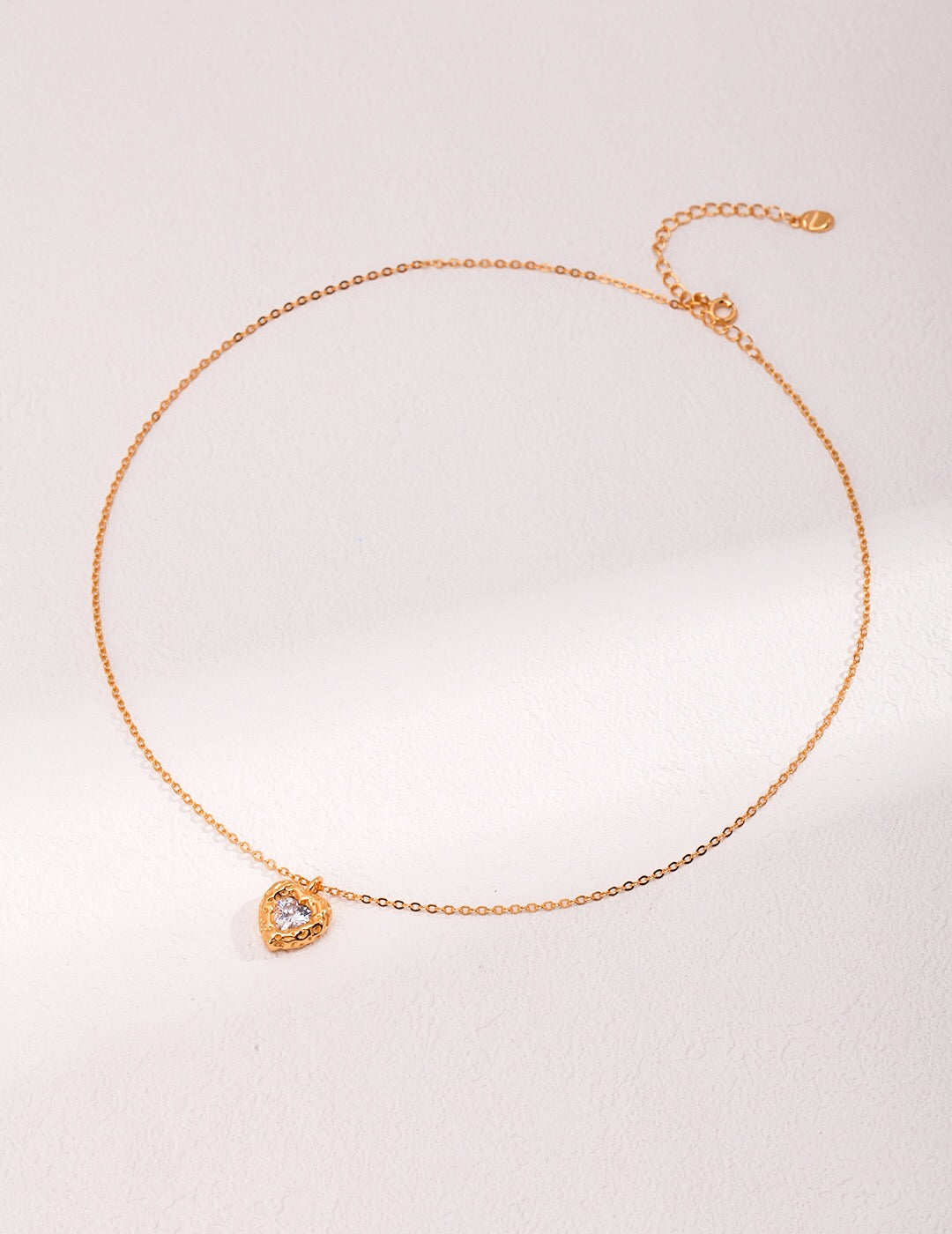 Collier en forme de cœur avec zircon