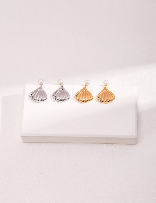 Boucles d'oreilles pendantes en perles d'eau douce