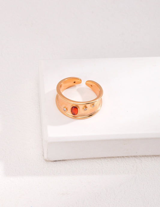 Totem-Element, Ring aus rotem Achat