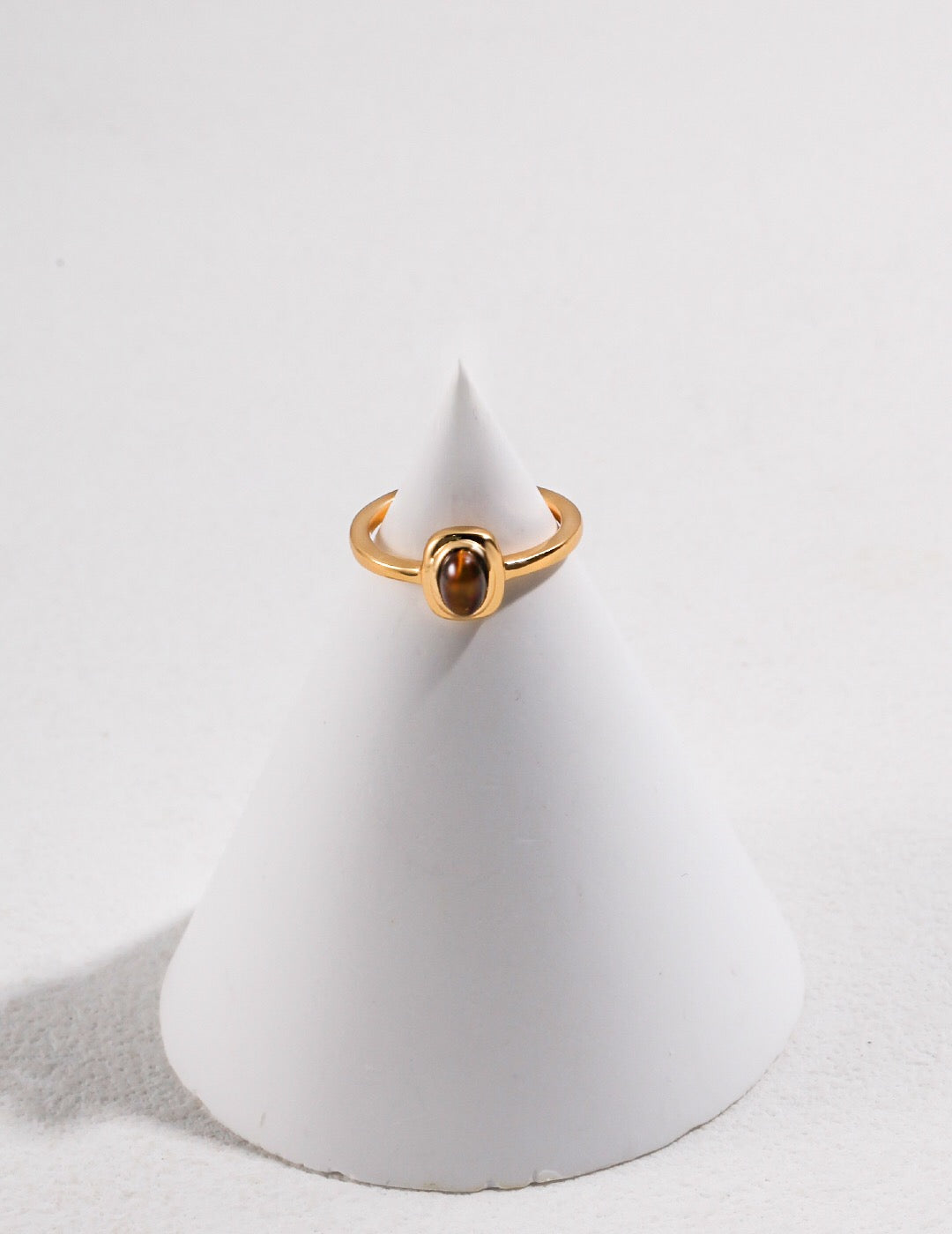 Ring mit Tigerauge-Stein im Vintage-Stil