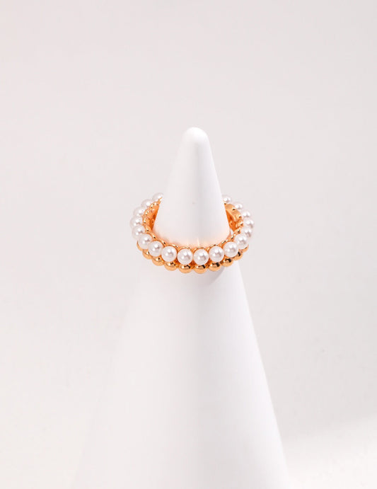 Bague empilable en perles délicates