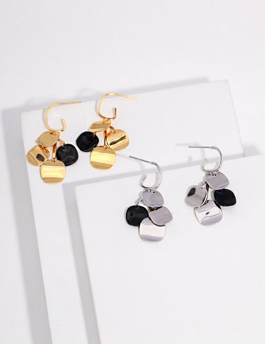 Boucles d'oreilles géométriques à paillettes