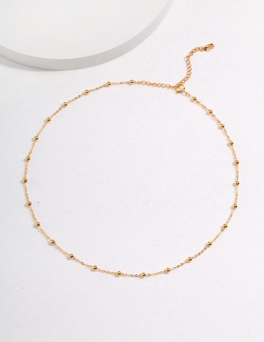 Collier chaîne à billes minimaliste