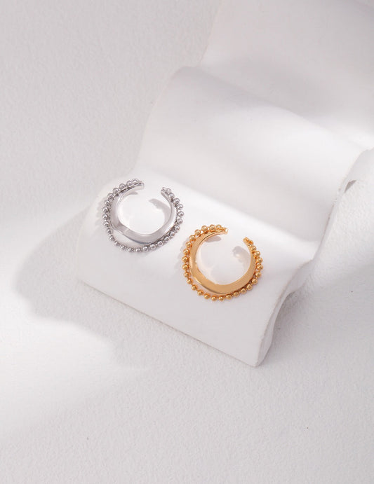Unregelmäßige Ringe mit Perlenkettenring