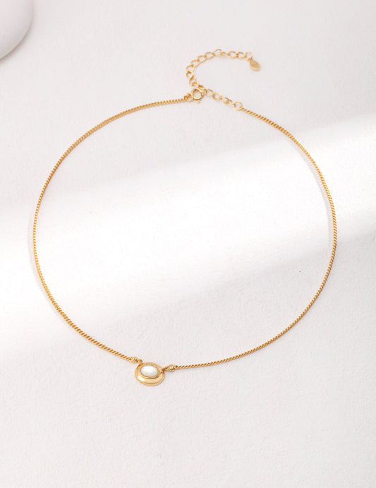 Oval Mother of Pearl Necklace