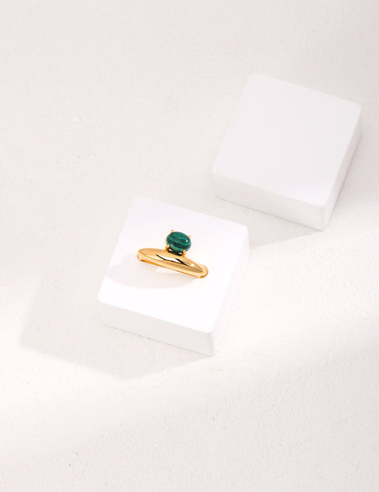 Bague en Lapis Lazuli / Malachite Naturelle