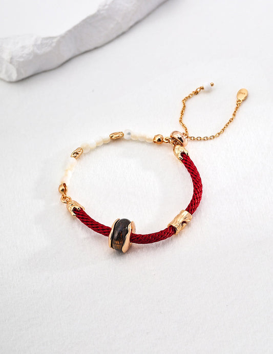 Bracelet en perles de pierre d'oeil de tigre