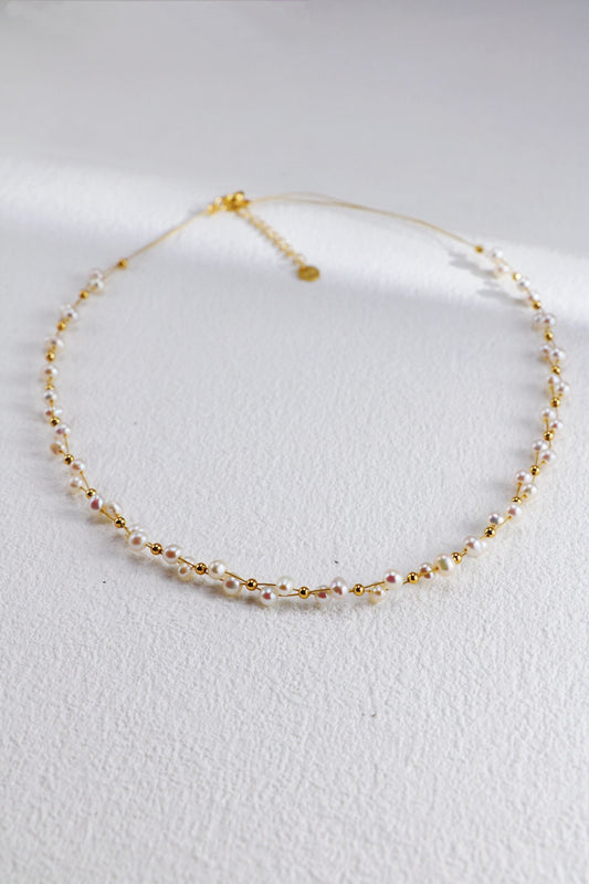 Collier de perles d'eau douce torsadées
