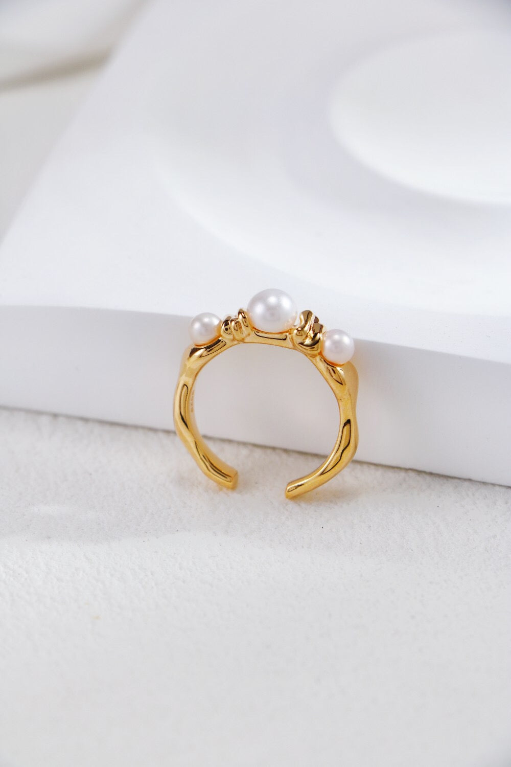 Three Pearls Adjustable Ring