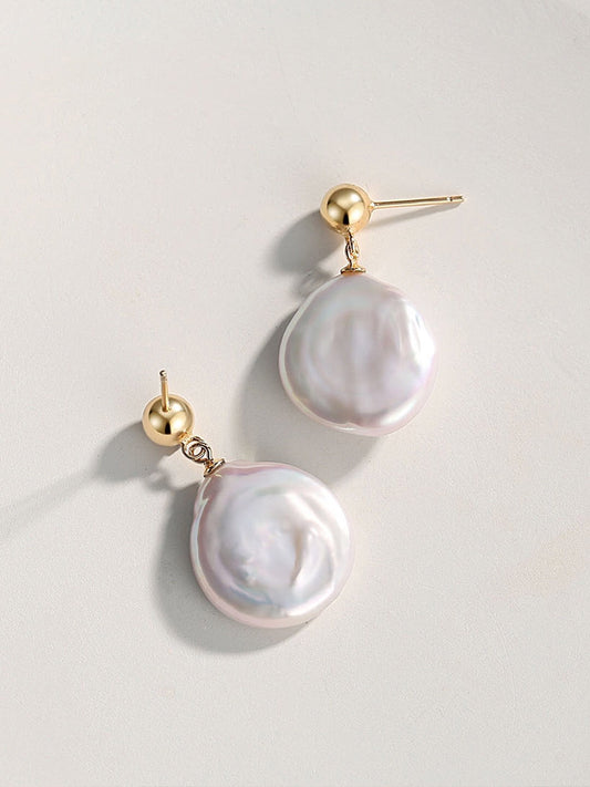 Baroque Pearl Chunky Irregular Drop Earrings