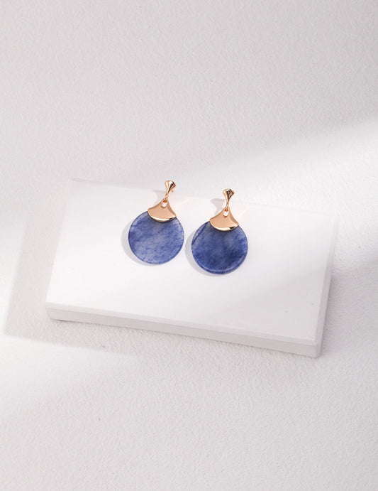 Blue Natural Aventurine Earrings