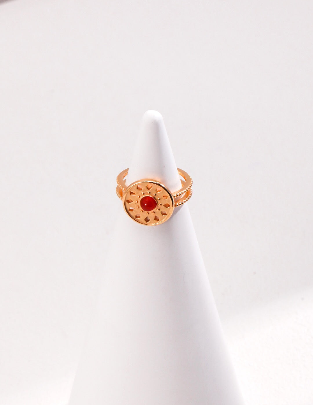 Classic Totem Red Agate Ring