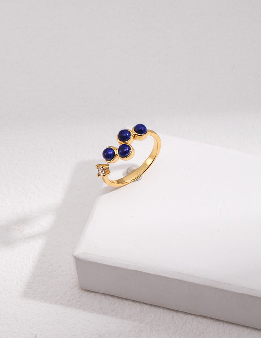 Natural Lapis Lazuli Open Ring