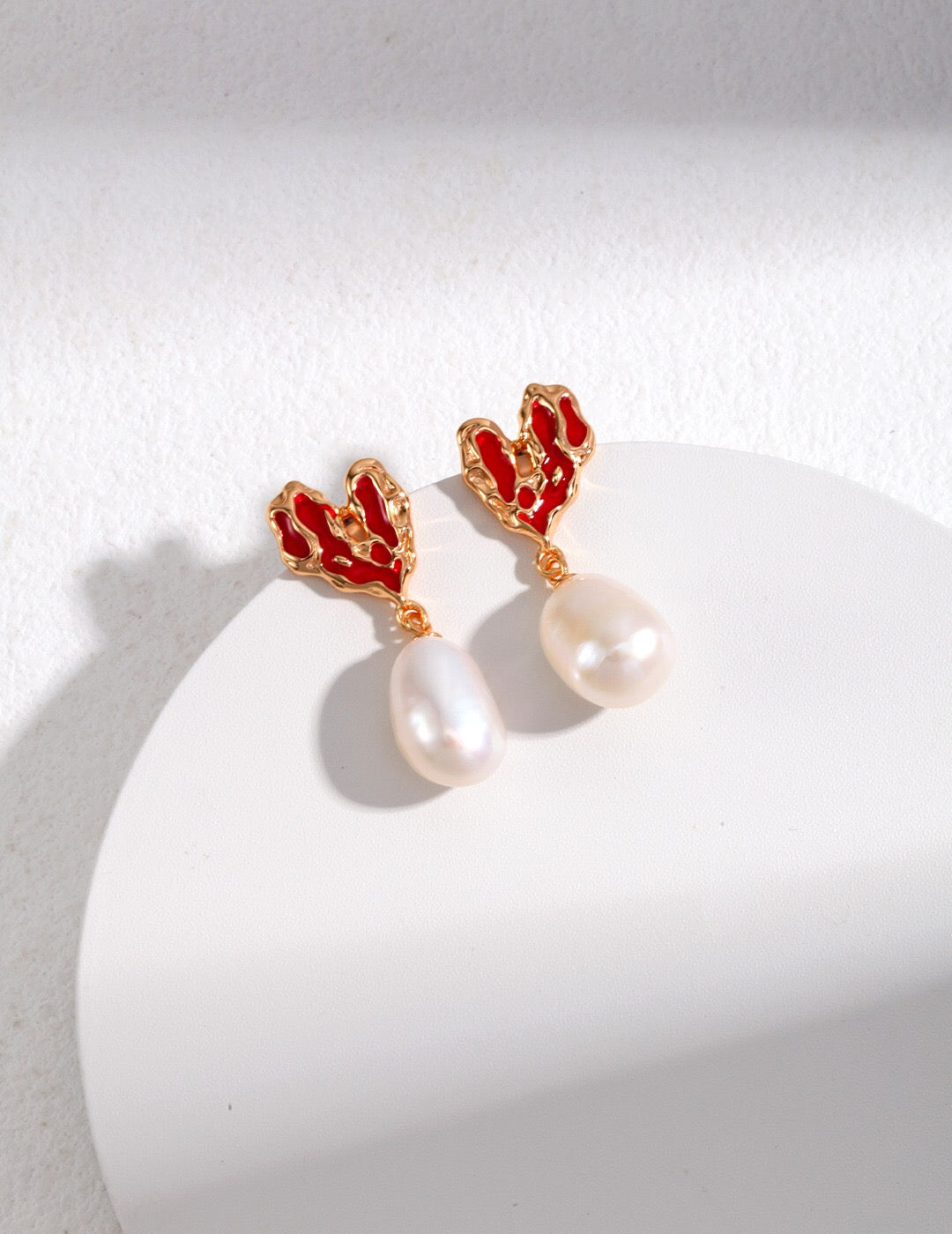 Heart Love Pearl Earrings