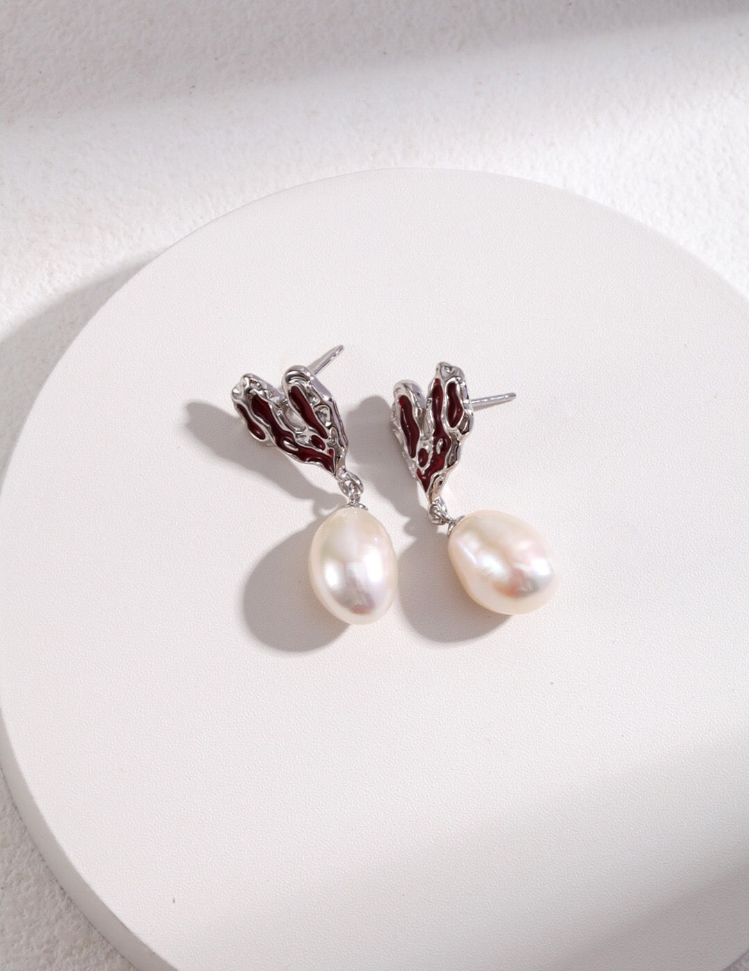 Heart Love Pearl Earrings