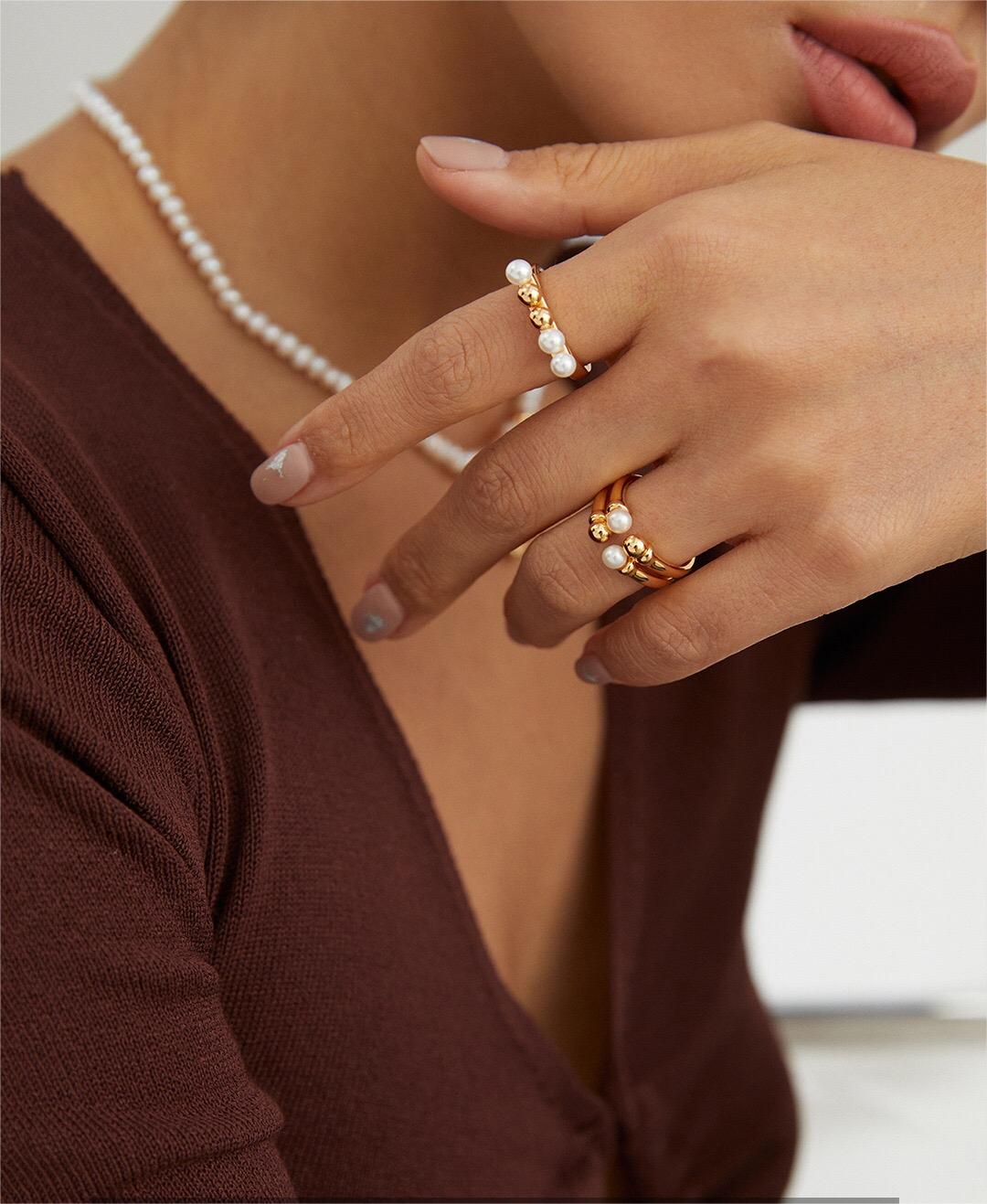 Double Band Adjustable Stacking Open Ring