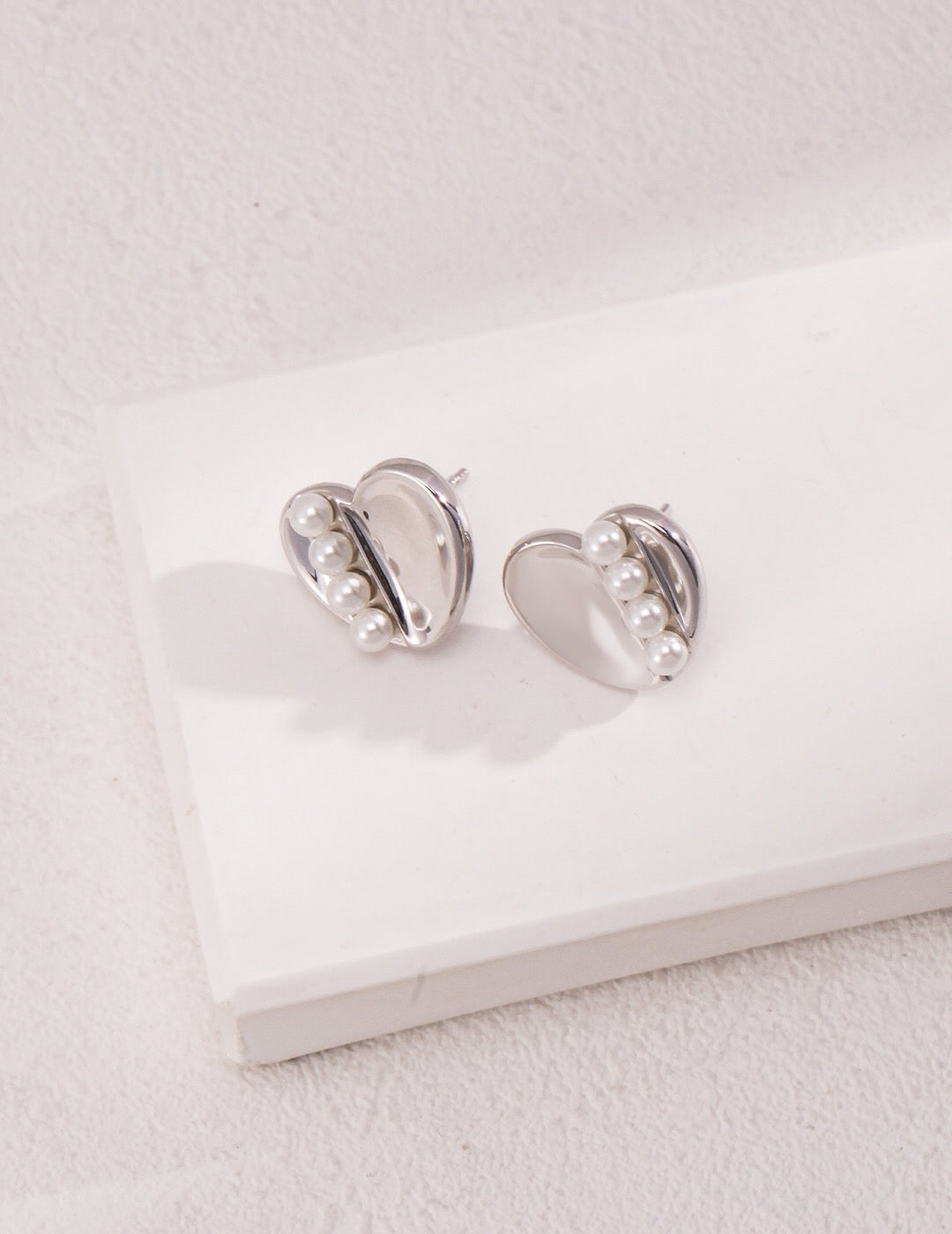 Love Pearl Stud Earrings