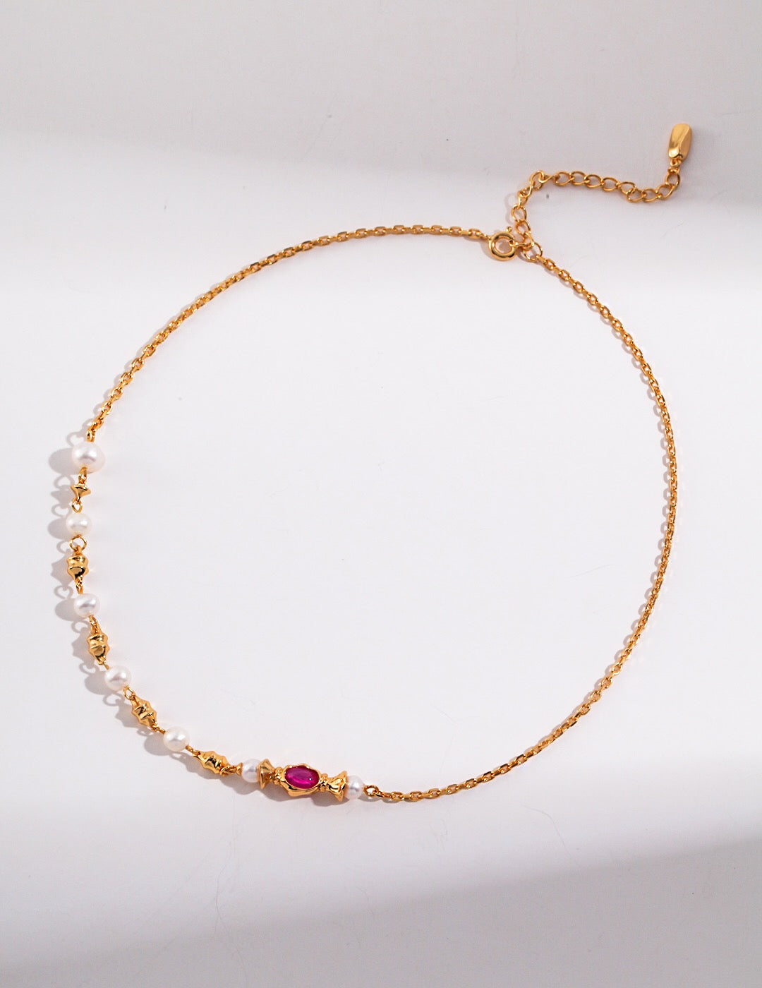 Freshwater Pearl and Pink Zircon Necklace