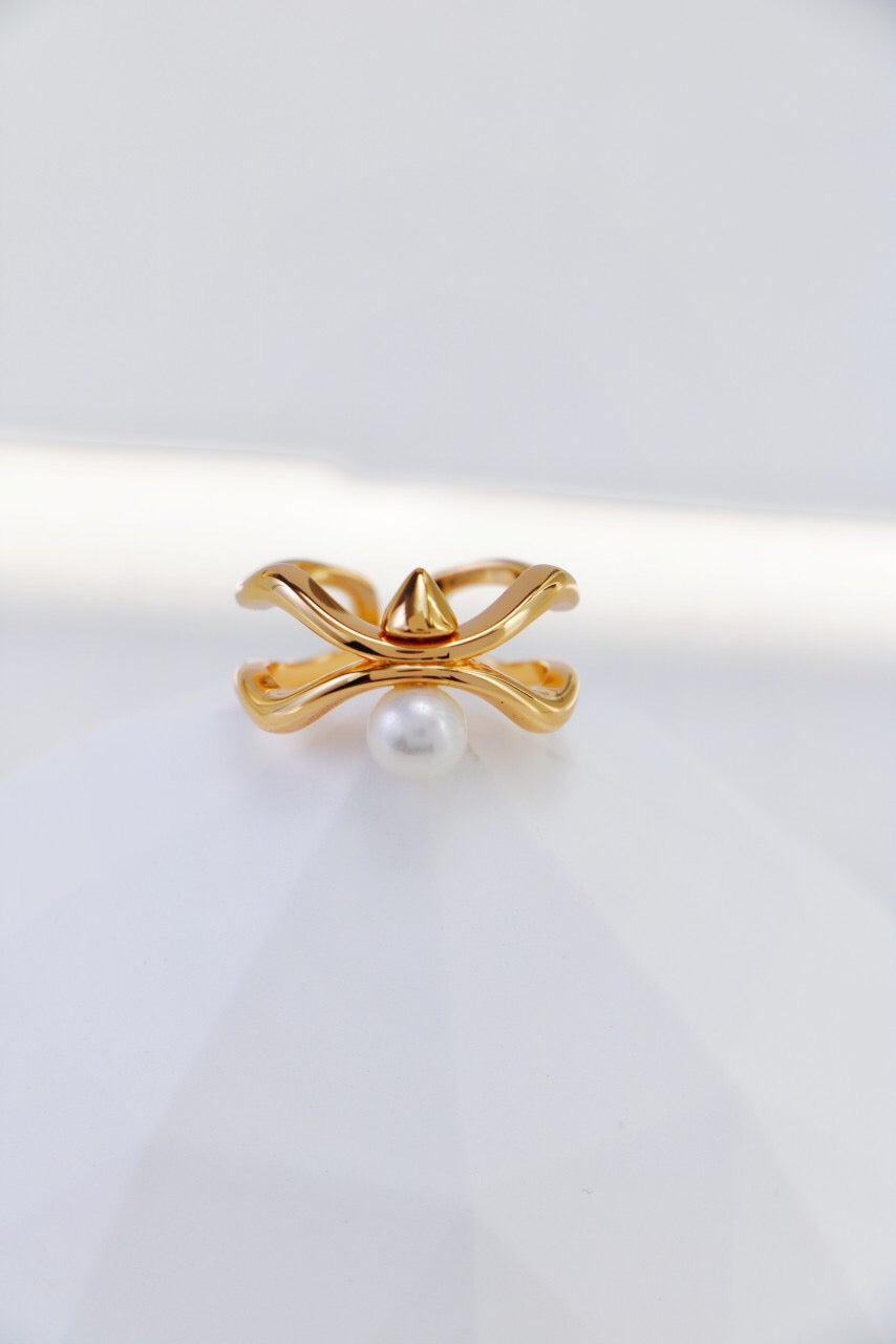 Irregular Simple Pearl Adjustable Ring