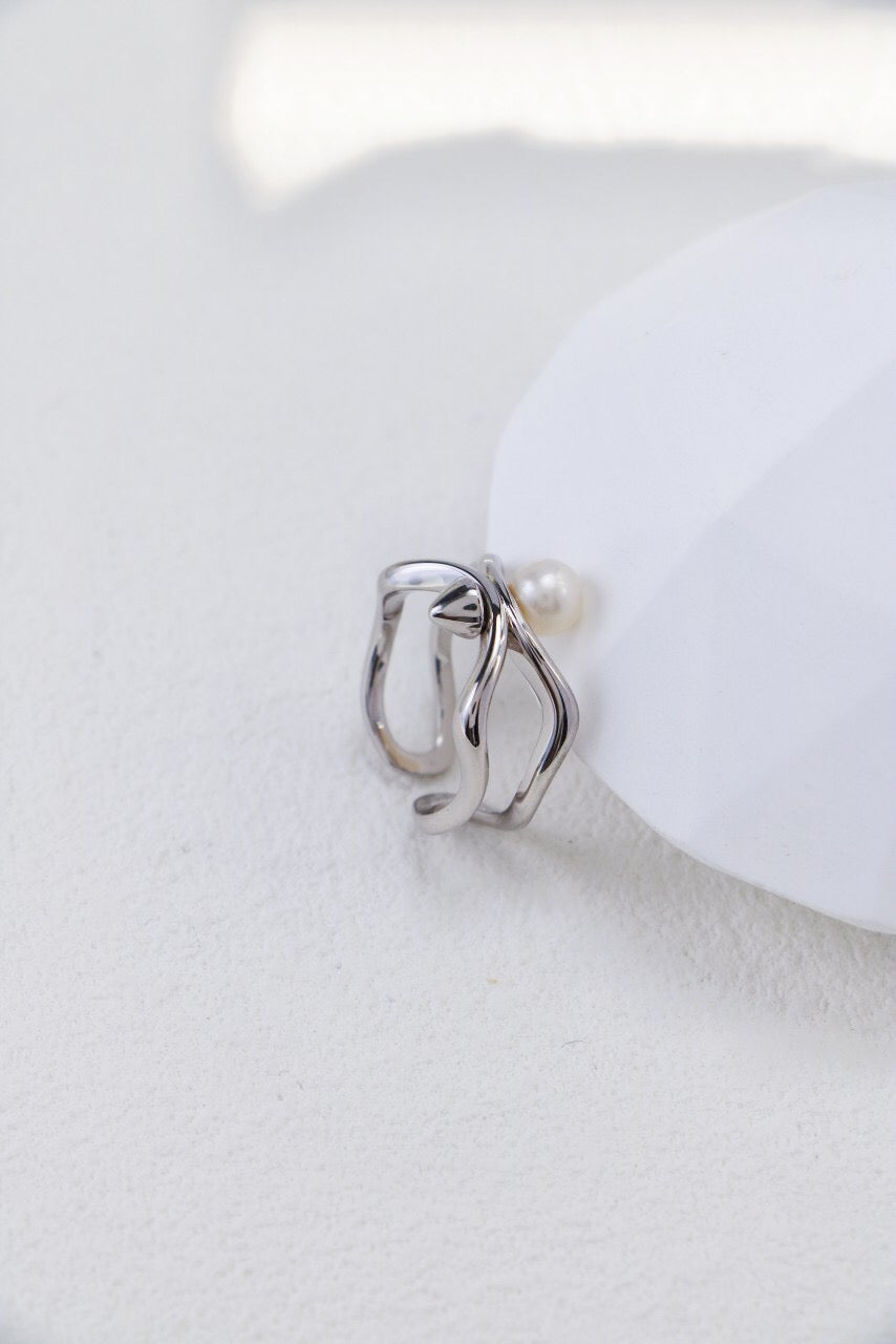 Irregular Simple Pearl Adjustable Ring