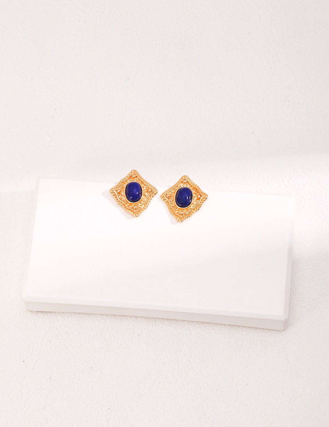 Lapis Lazuli / Carnelian Stud Earrings