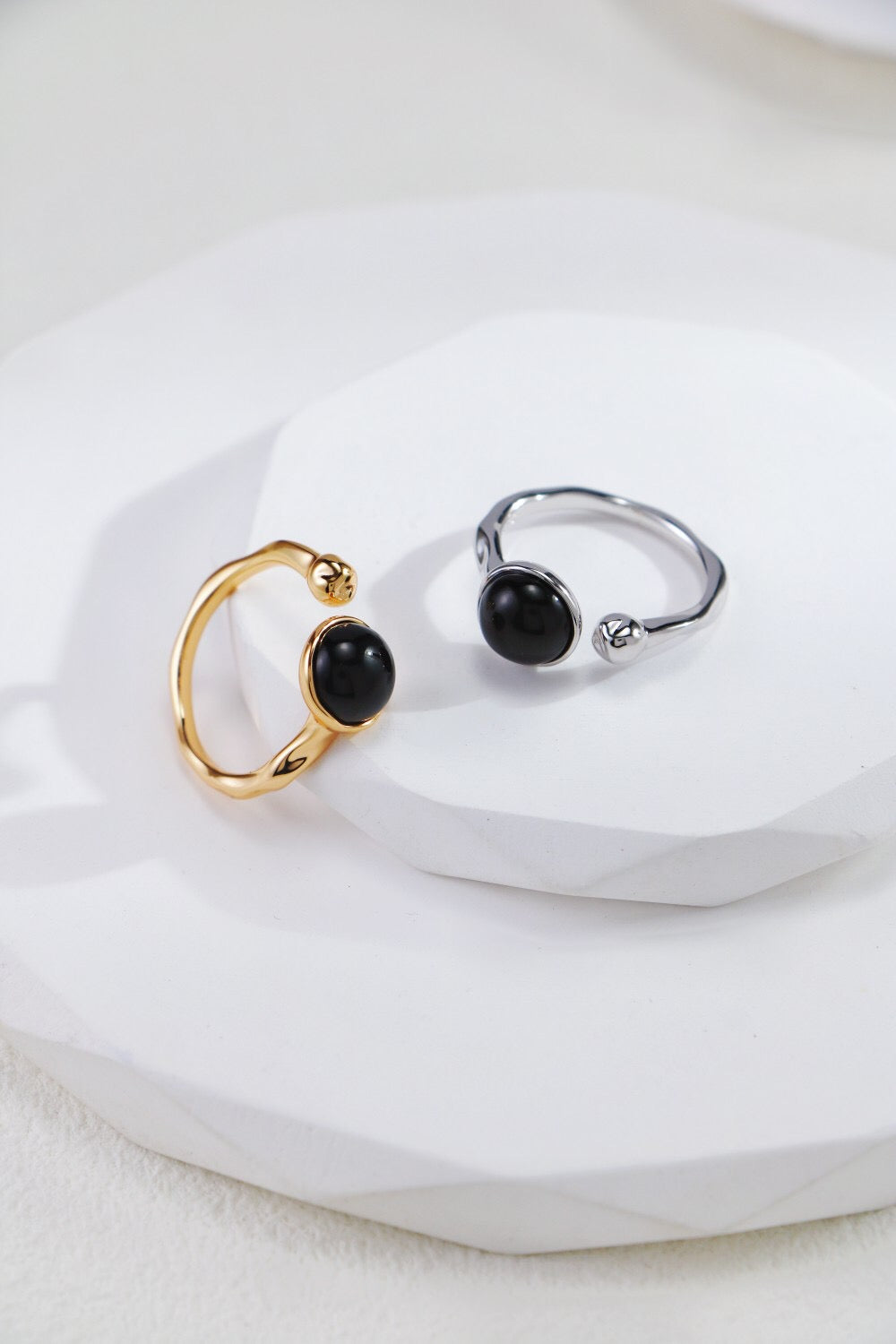 Black Onyx Open Ring