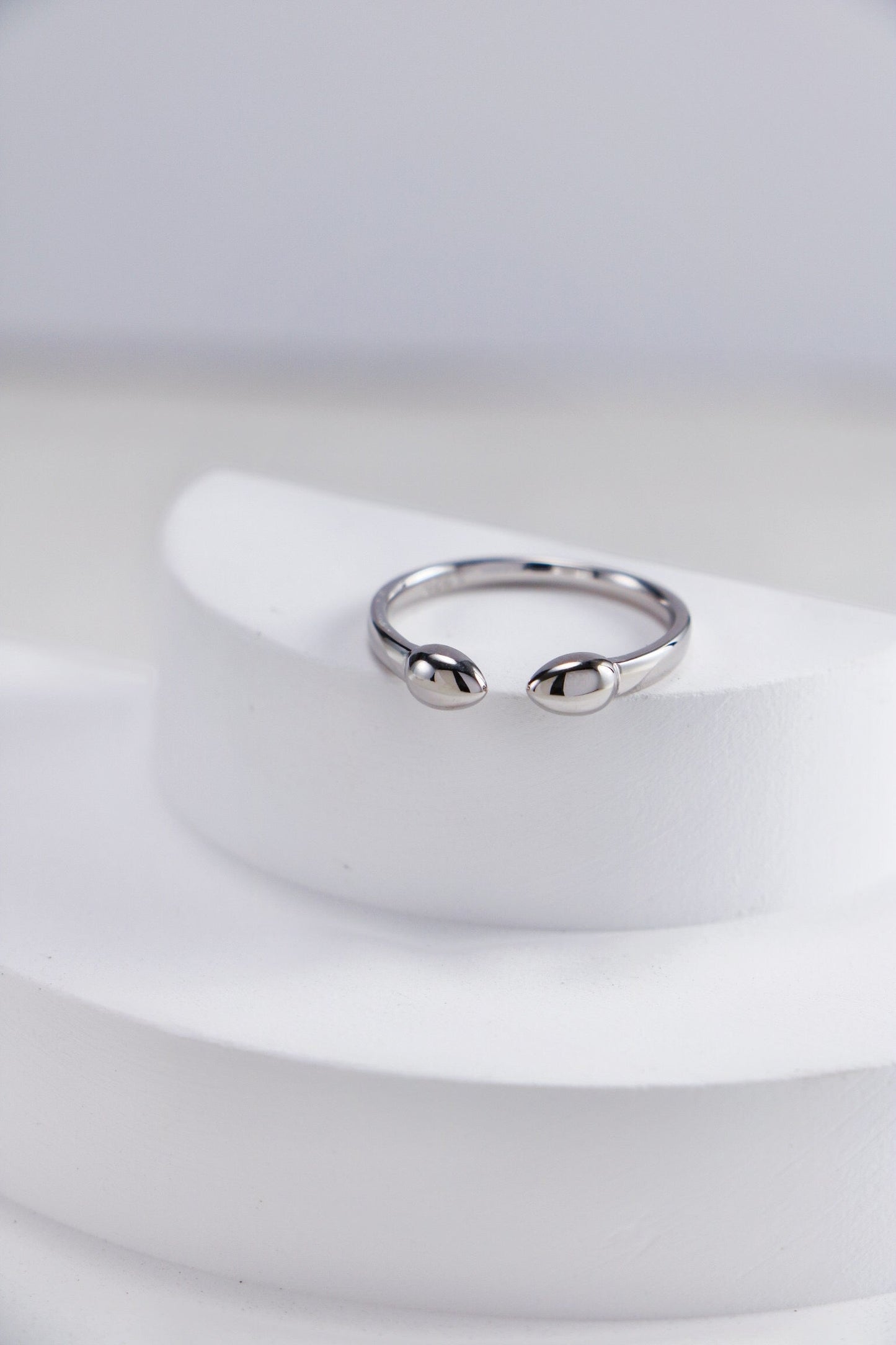 Fiji Bud Minimalist Stacking Open Ring