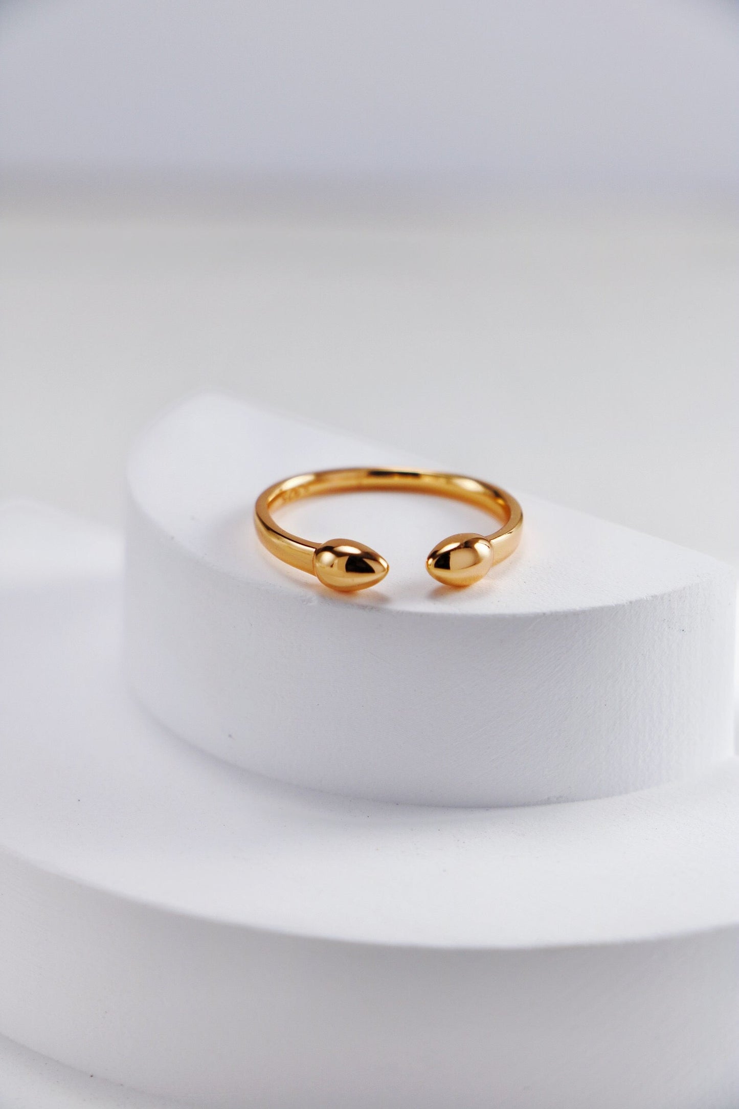 Fiji Bud Minimalist Stacking Open Ring