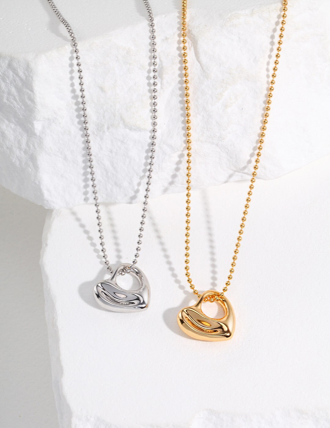 Irregular Hollow Heart Necklace