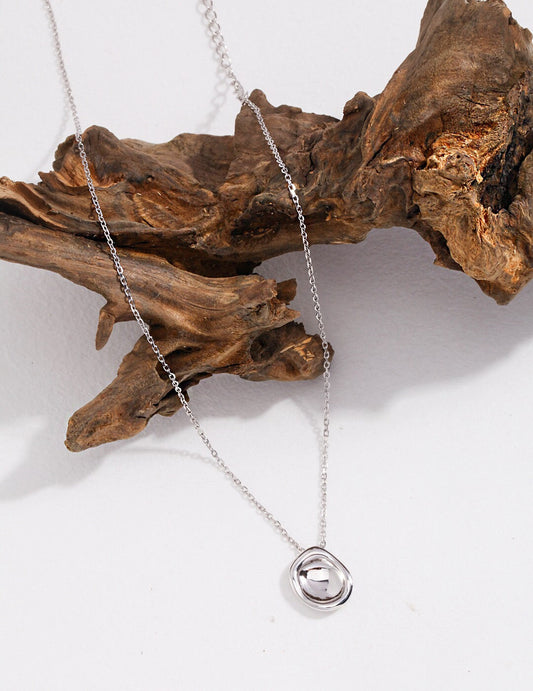 Fernovia Design sterling silver geometric pendant necklace – everyday wearable”