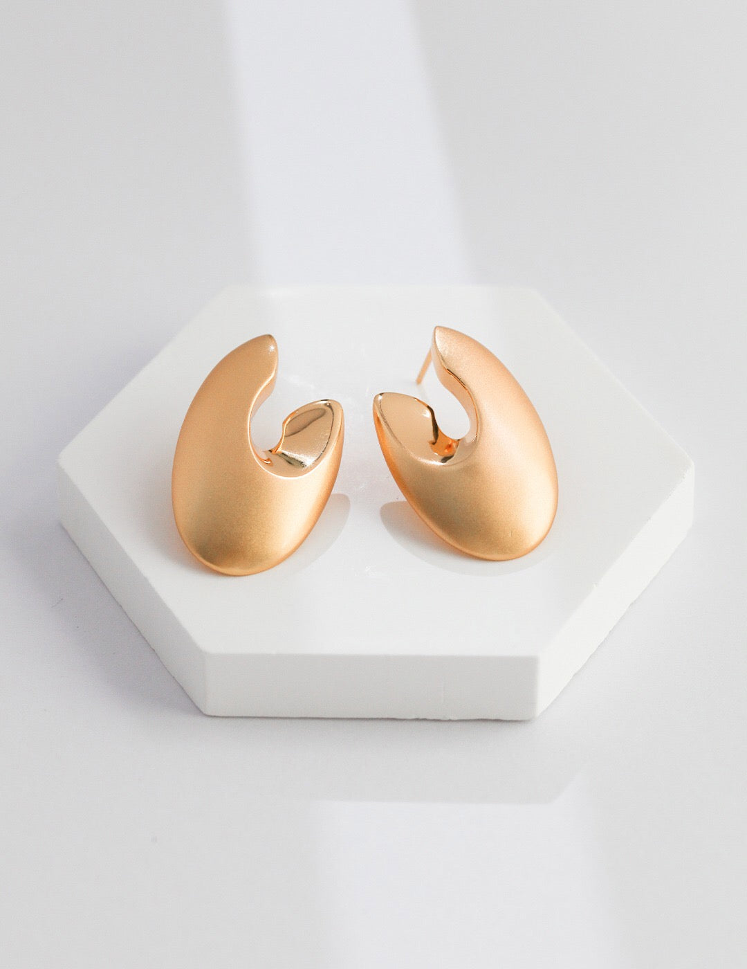 Minimalist Abstract Hoop Earrings