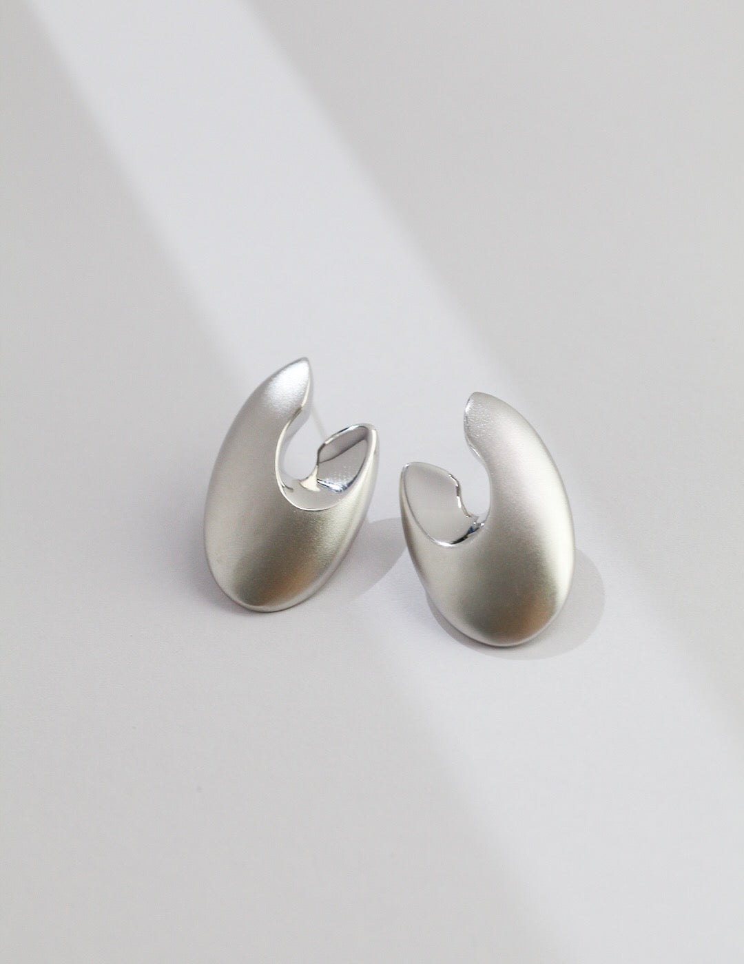 Minimalist Abstract Hoop Earrings