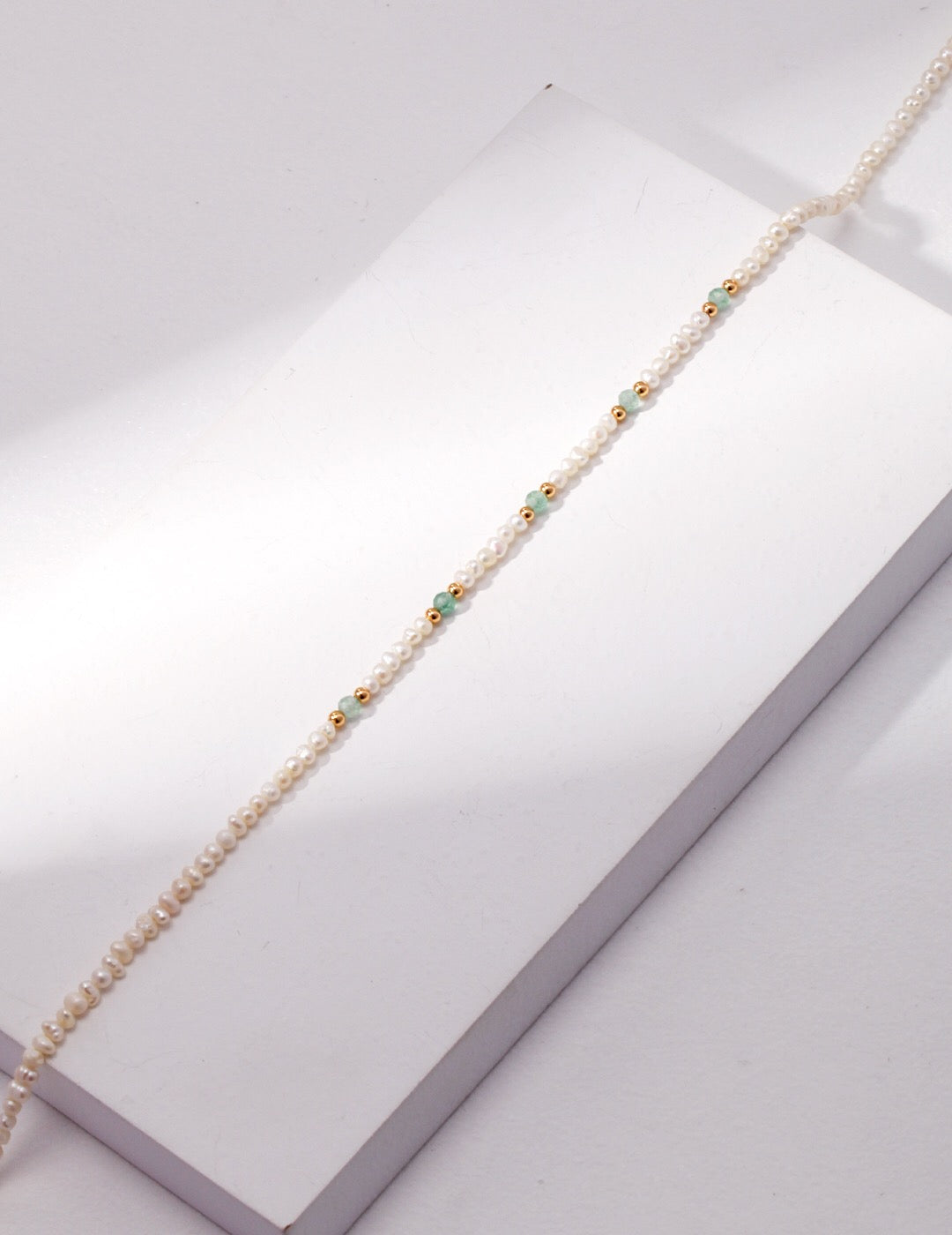 Green Strawberry Quartz Pearl Necklace