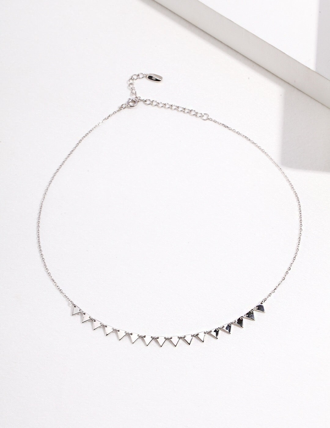 Geometric Triangle Choker Necklace