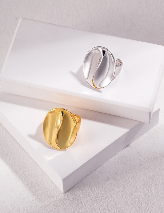 Exaggerated Geometric Shape Metal Ring