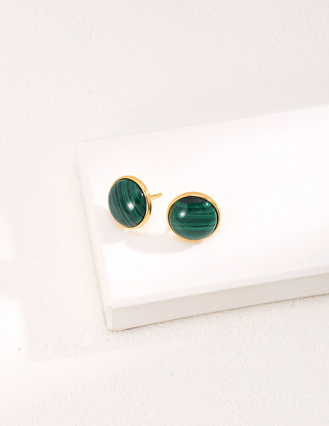 Malachite Stud Earrings