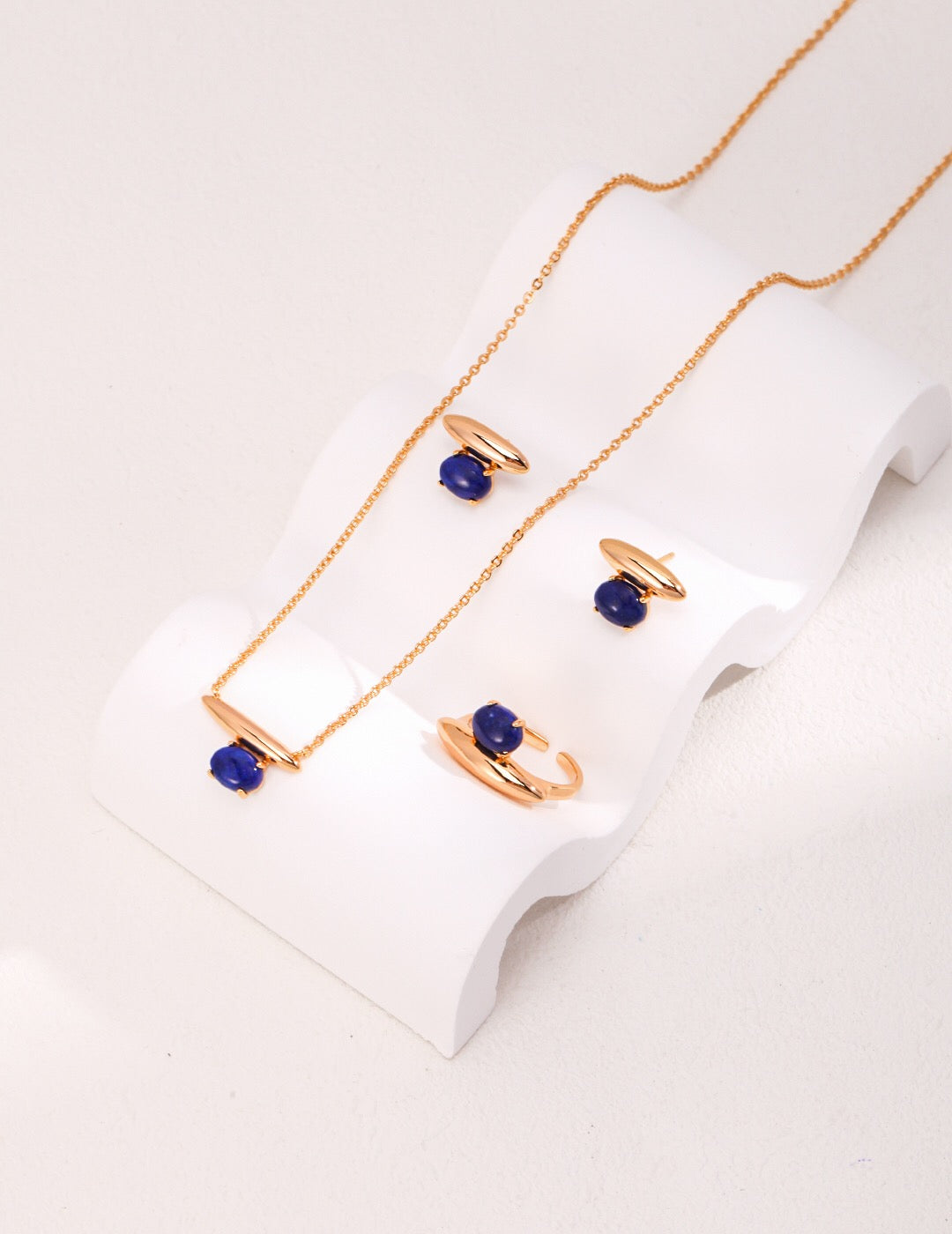 Minimalist Lapis Lazuli / Malachite Stacking Necklace