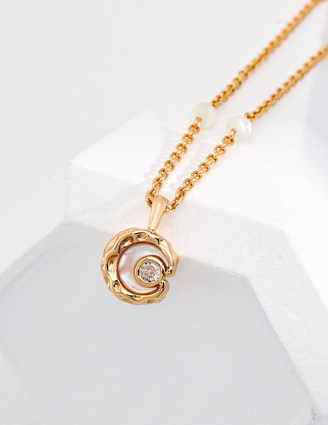 Minimalist Round Zircon Drop Necklace