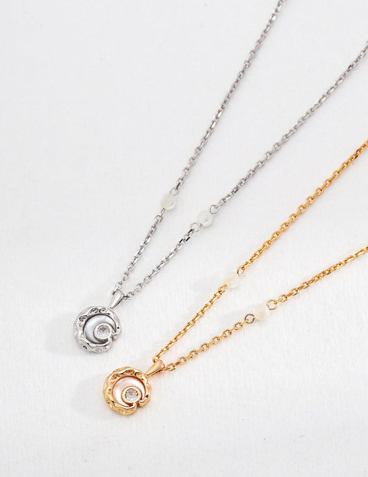 Minimalist Round Zircon Drop Necklace