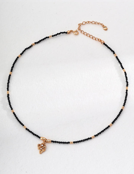 Black Crystal Zircon Necklace