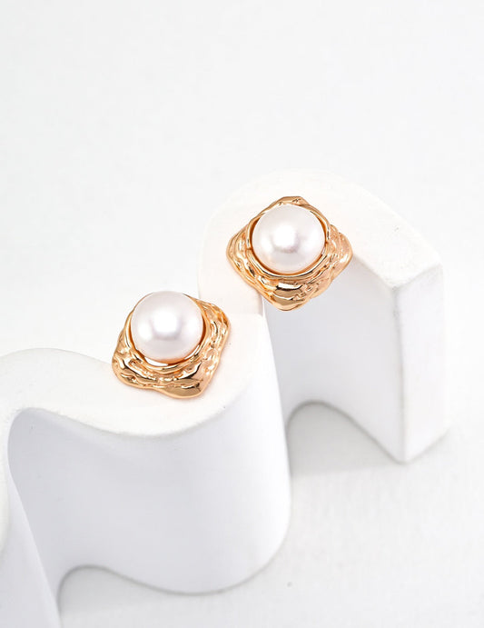 Minimalist Pearl Stud Earrings