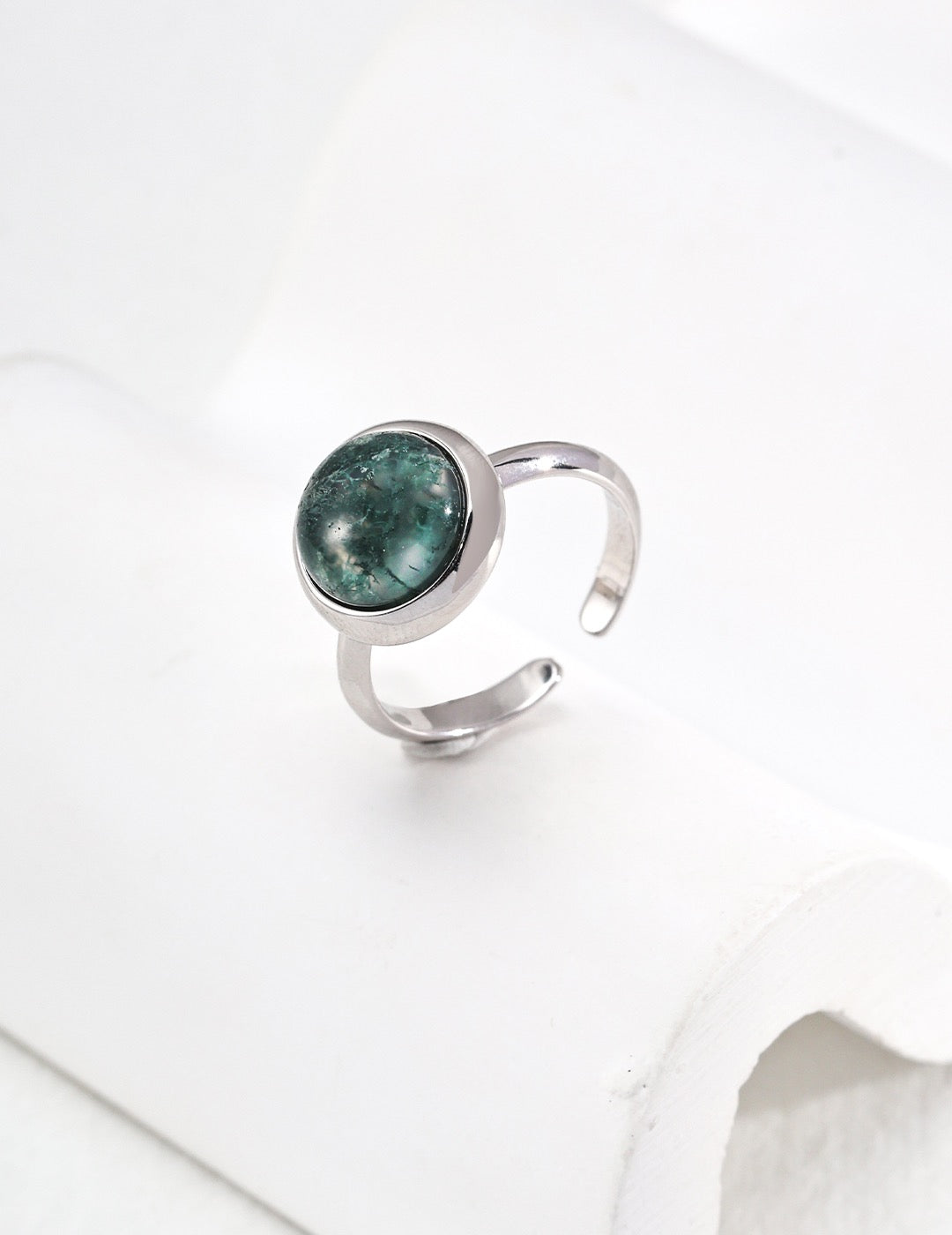 Aquatic Agate Ring