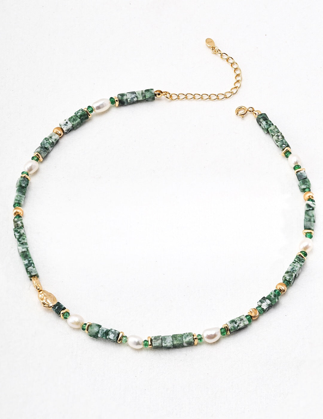 Collier de perles de jade Qinghai Cui