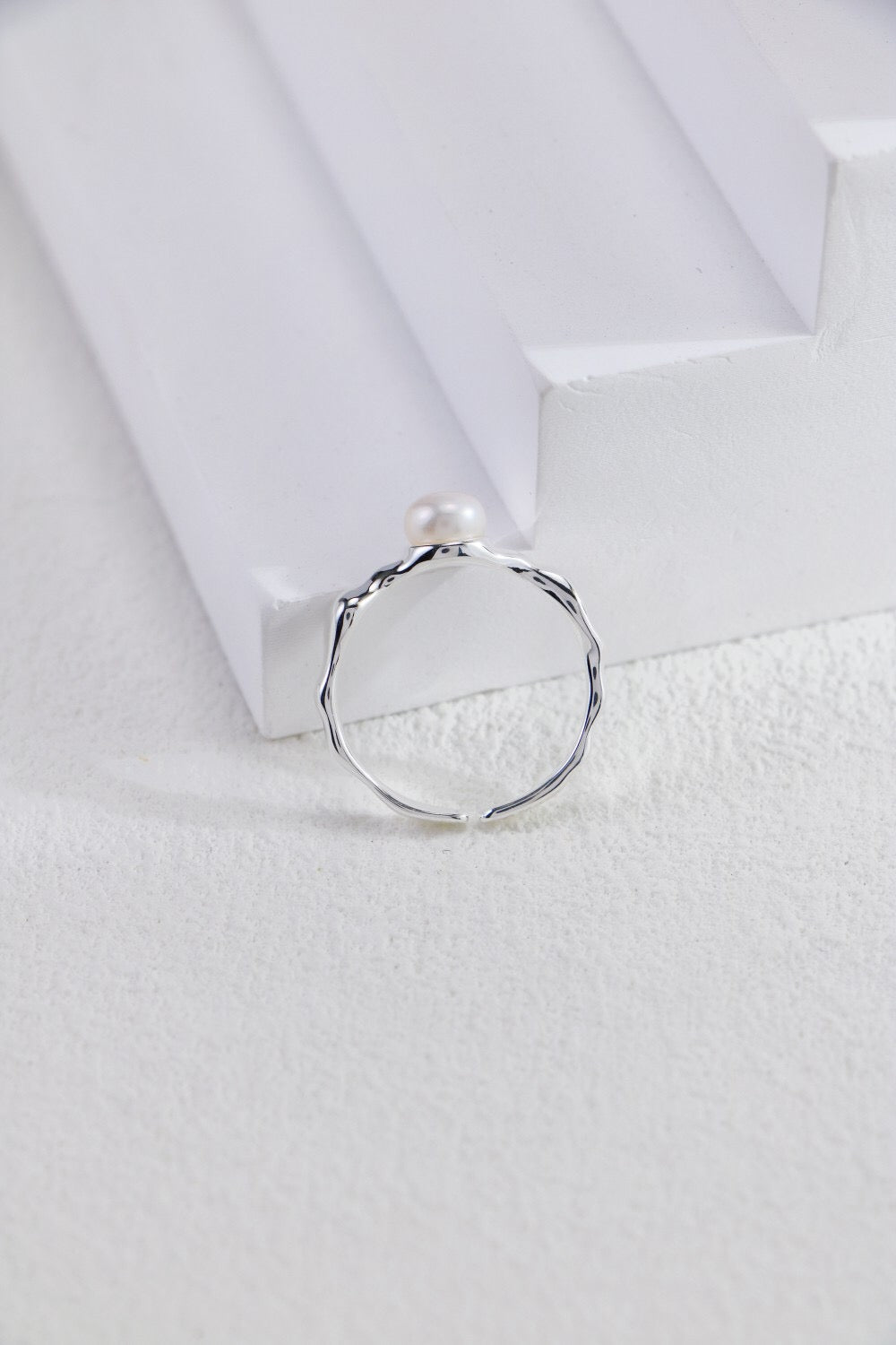 Minimalist Pearl Gold Vermeil Ring