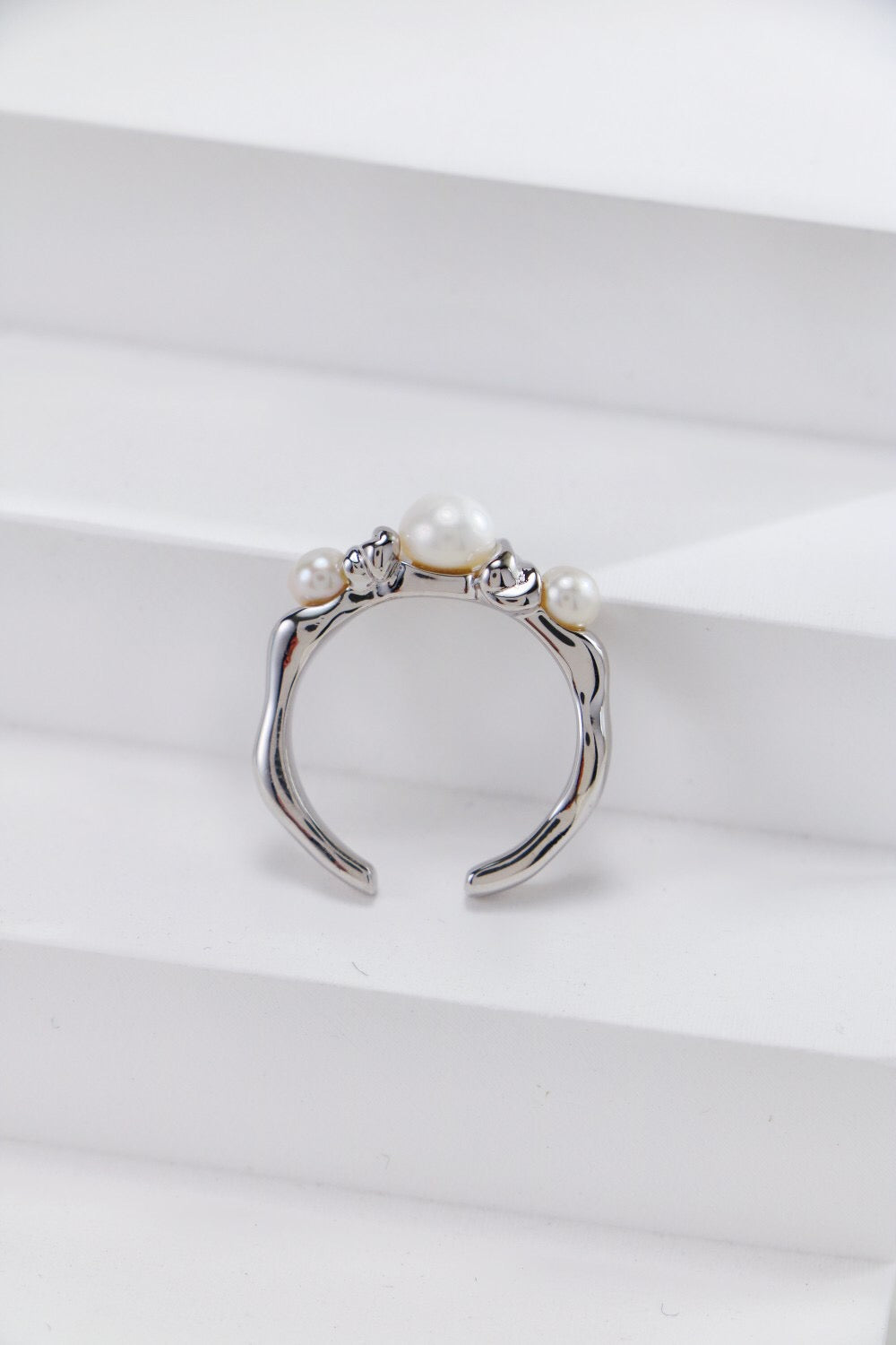 Three Pearls Adjustable Ring