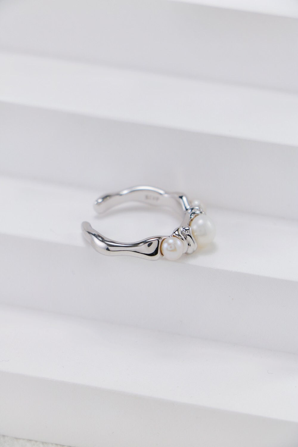 Three Pearls Adjustable Ring