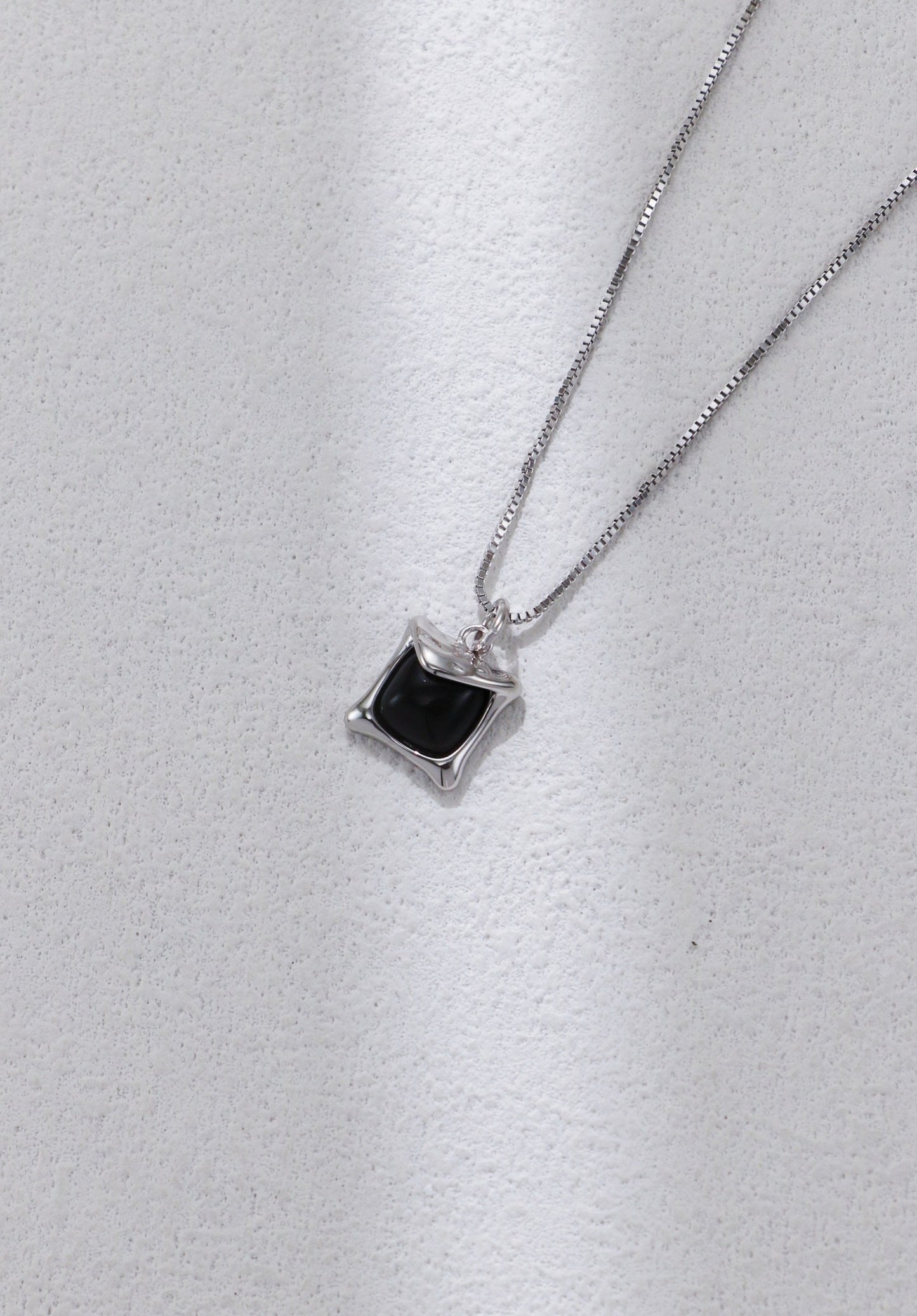 Modern Black Onyx Necklace