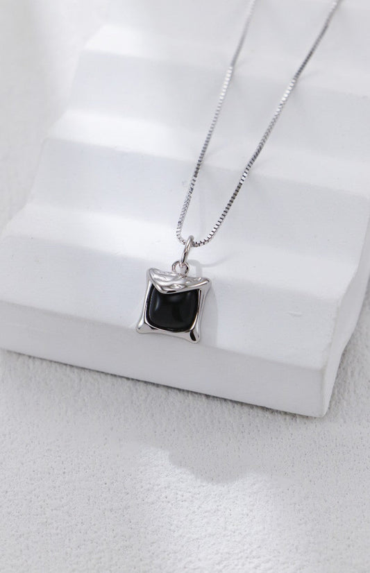 Modern Black Onyx Necklace