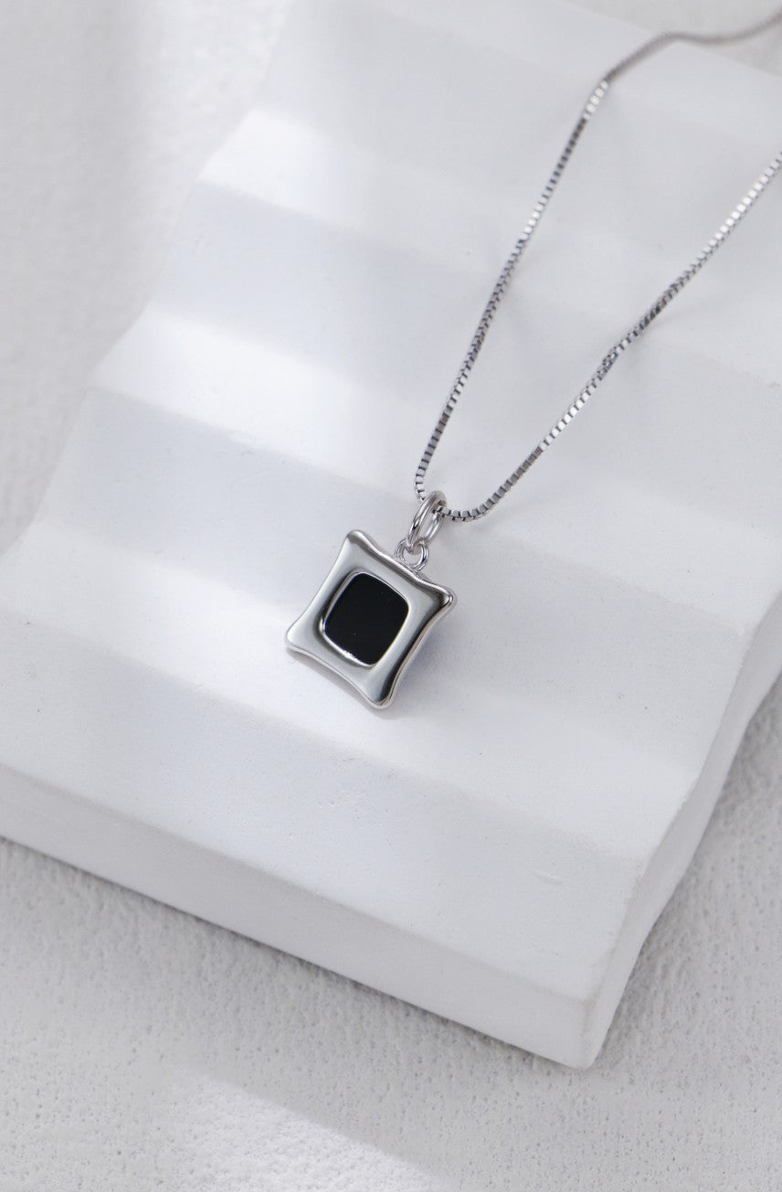 Modern Black Onyx Necklace